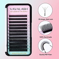 Vavalash Wshaped Eyelash Extension 4D Premade Fans 007 D Curl Volume Lash Extensions Easy Fanning Lashes Matte Black Volume Pr