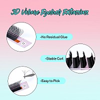 Vavalash Wshaped Eyelash Extension 4D Premade Fans 007 D Curl Volume Lash Extensions Easy Fanning Lashes Matte Black Volume Pr