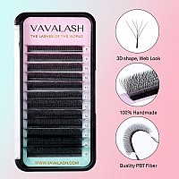 Vavalash Wshaped Eyelash Extension 5D Premade Fans 007 D Curl Volume Lash Extensions Easy Fanning Lashes Matte Black Volume Pr