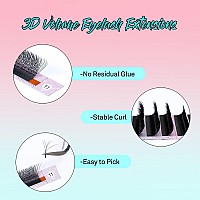 Vavalash Wshaped Eyelash Extension 5D Premade Fans 007 D Curl Volume Lash Extensions Easy Fanning Lashes Matte Black Volume Pr