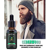 Beard Oil 5 Pack w/Unscented,Cedarwood,Sandalwood,Vanilla,Orange,Christmas Stocking Stuffers Fathers Valentines Day Gifts for Men Him Dad Boyfriend Husband,Beard Growth,Soften,Moisturizing,Strength