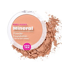 Ruby Kisses Mineral Pressed Powder Foundation Medium To Full Coverage Natural Finish 035 Ounce Creamy Beige