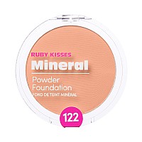 Ruby Kisses Mineral Pressed Powder Foundation Medium To Full Coverage Natural Finish 035 Ounce Creamy Beige