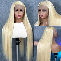 Hotlove 613 Lace Front Wig Human Hair 13X6 Transparent Lace 613 Hd Lace Frontal Wig For Women 200 Straight Blonde Lace Front W