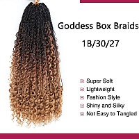 Ayana Goddess Box Braids Crochet Hair 18 Inch 7 Pack Bohomian Crochet Braids Box Braids Crochet Box Braids Curly Ends Synthetic