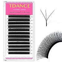 Tdance W Eyelash Extensions 3D Premade Fans W Lashes 007 Cd Curl Matte Black W Shaped Volume Fans W3D007C13Mm