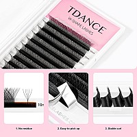 Tdance W Eyelash Extensions 5D Premade Fans W Lashes 007 Cd Curl Matte Black W Shaped Volume Fans W5D007C13Mm