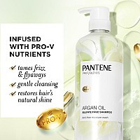 Pantene Sulfate Free Argan Oil Shampoo For Dry Damaged Hair Safe For Color Treated Hair Smoothing And Moisturizing Nutrient I