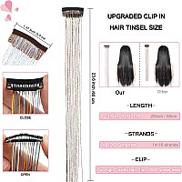 236 Inch Hair Tinsel Clip In Fairy Hair Clip In Hair Tinsel Glitter Tinsel Hair Extensions Kit Heat Resistant Hair Tensile Cli