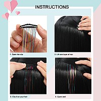 Aifihiyi 236 Inch Hair Tinsel Clip In Extra Long Glitter Tinsel Hair Extensions Clip In Hair Tinsel Heat Resistant Pink Hair T