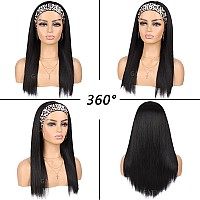 Gt Headband Wig For Women Black Straight Synthetic Headband Wig Glueless Heat Resistant Natutal Looking For Daily Party Use20