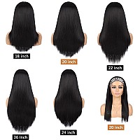 Gt Headband Wig For Women Black Straight Synthetic Headband Wig Glueless Heat Resistant Natutal Looking For Daily Party Use20