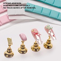 Manicure Clay, Adhesive Reusable Removable Nail Art Stand Clay, for False Nail Tips Display Practice, 3 Colors DIY Nail Art Sticky Plasticine Non Stick Hand Clays