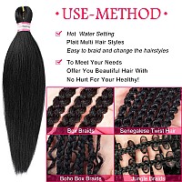 Pre Stretched Braiding Hair 8 Packs 18 Inch Professional Hair For Braiding Easy To Twist Crochet Braids Hot Water Setting Yaki S