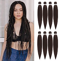 Difunee Prestretched Braiding Hair 30 Inch 8 Packs Light Brown Super Long Braiding Hair For Twist Or Box Braids Yaki Texture