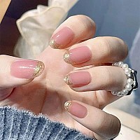 Magrace Extra Long press on nails coffin Fake nails Blue French Tips False Nails with Designs Rhinestone24 pcs Stick on Nails for Women (A-4)