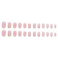 Magrace Extra Long press on nails coffin Fake nails Blue French Tips False Nails with Designs Rhinestone24 pcs Stick on Nails for Women (A-4)