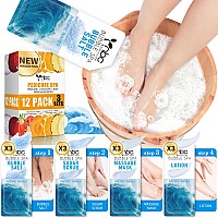 Nbc Beautilab Pedicure Kit Foot Soak Set Bubble Salt Sugar Scrub Massage Mask Massage Lotion In A Box 4 Step Foot Spa Kit F