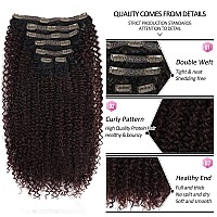 BHF 26 inch Kinky Curly Clip In Hair Extension, Double Weft Full Head Japanese Heat Resistance Fiber 140g Synthetic Hair Extensions For Women 7pieces (#t1b/99j)