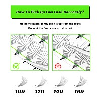 500 Premade Fans Eyelash Extensions 815Mm Mixed Length Promade Lash Fans Cd Curl Premade Fans Pointed Thin Base Handmade Volum