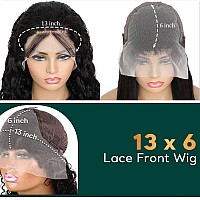 13X6 Deep Wave Lace Front Wigs Human Hair 180 Density Deep Curly Frontal Wigs Human Hair Glueless Transparent Lace Front Wigs H