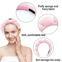 Aufona Spa Headband For Women Cute Terry Towel Hairband For Skincare Makeup Removal Puffy Shower Headband Black 1 Count Pa