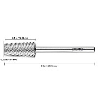 Pana Tapered Barrel Carbide 332 Shank Size Silver Extra Fine Grit Fast Remove Acrylic Or Hard Gel Nail Drill Bit For M