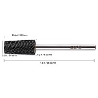 Pana Tapered Barrel Carbide 332 Shank Size Black Extra Fine Grit Fast Remove Acrylic Or Hard Gel Nail Drill Bit For Man