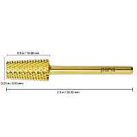 Pana Tapered Barrel Carbide 332 Shank Size Gold Medium Grit Fast Remove Acrylic Or Hard Gel Nail Drill Bit For Manicure