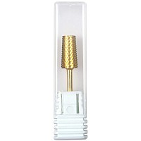 Pana Tapered Barrel Carbide 332 Shank Size Gold Medium Grit Fast Remove Acrylic Or Hard Gel Nail Drill Bit For Manicure