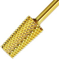 Pana Tapered Barrel Carbide 332 Shank Size Gold Medium Grit Fast Remove Acrylic Or Hard Gel Nail Drill Bit For Manicure