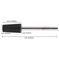 Pana Tapered Barrel Carbide 332 Shank Size Black Fine Grit Fast Remove Acrylic Or Hard Gel Nail Drill Bit For Manicure