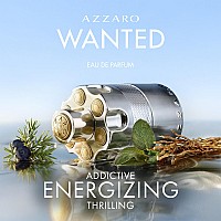 Azzaro Wanted Eau De Parfum Energizing Intense Mens Cologne Woody Aromatic Spicy Fragrance Juniper Berries Sage Vet