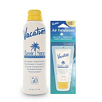 Vacation Classic Spray Sunscreen Spf 50 Air Freshener Bundle Broad Spectrum Sunscreen Spray Vegan Sunblock Spray Body Spray