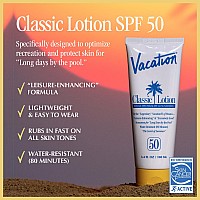 Vacation Classic Sunscreen Lotion Spf 50 Air Freshener Bundle Water Resistant Broad Spectrum Sunscreen Sun Block Vegan Sun T