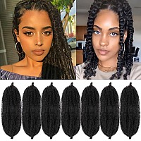 7 Packs Marley Hair 14 Inch Marley Twist Braiding Hair Pre Separated Springy Afro Twist Hair Pre Fluffed Kinky Twist Hair For Br