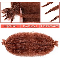 Marley Hair 14 Inch 7 Packs Ginger Marley Twist Braiding Hair Pre Separated Springy Afro Twist Hair Pre Fluffed Spring Twist Hai