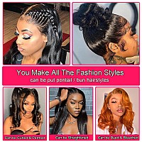 Queen Story Body Wave Lace Front Wig 4X4 Hd Lace Front Wigs Human Hair Pre Plucked Bleached Knots With Baby Hair 150 Density Hu