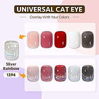 Gaoy Cat Eye Gel Nail Polish Glitter Holographic Nail Polish With Magnet 16Ml Reflective Translucent Uv Gel For Nail Art 1394