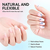 Gelike Ec Gel Nail Kit 528Pcs Short Coffin Shape Soft Gel Nail Tips 6 In 1 Nail Glue Gel And Primer Led Nail Lamp Nail Files