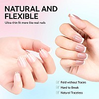 Gelike Ec Gel Nail Kit 528Pcs Short Square Shape Soft Gel Nail Tips 6 In 1 Nail Glue Gel And Primer Led Nail Lamp Nail Files