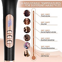 Nicebay Hair Straightener Brush Negative Ion Hair Straightening Brush For Women Antiscald Autooff Feature Fast Heating