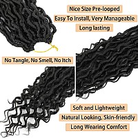 Goddess Locs Crochet Hair 18 Inch 7 Packs Faux Locs Crochet Hair Soft Crochet Locs Boho Locs Crochet Hair Synthetic Hippie Locs