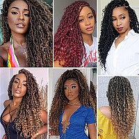 Goddess Locs Crochet Hair 18 Inch 7 Packs Faux Locs Crochet Hair Soft Crochet Locs Boho Locs Crochet Hair Synthetic Hippie Locs