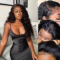 BINF Loose Deep Wave Lace Front Wigs Human Hair Wigs for Black Women 4x4 Closure Wigs Human Hair Natural Brazilian Human Hair Lace Front Wigs with Outre Melted Hairline Lace Front Wig Pre Plucked 28 Inch