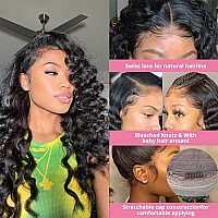 BINF Loose Deep Wave Lace Front Wigs Human Hair Wigs for Black Women 4x4 Closure Wigs Human Hair Natural Brazilian Human Hair Lace Front Wigs with Outre Melted Hairline Lace Front Wig Pre Plucked 28 Inch