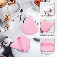 Flytianmy 2Pcs Triangle Powder Puffs Face Makeup Puff For Body Loose Powder Beauty Makeup Tool Pink