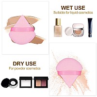 Flytianmy 2Pcs Triangle Powder Puffs Face Makeup Puff For Body Loose Powder Beauty Makeup Tool Pink