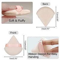 Flytianmy 2Pcs Triangle Powder Puffs Face Makeup Puff For Body Loose Powder Beauty Makeup Tool Nude