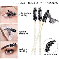 300 Pcssets Eyelash Extension Supplies Disposable Micro Swab Brush Match Eyebrow Spoolie Lip Brush Mascara Wand Applicator Masc